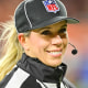 NFL down judge Sarah Thomas during the first half of a game between the Cleveland Browns and the Baltimore Ravens on Dec. 17, 2022, in Cleveland.