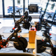Peloton stationary bikes for sale at the company's showroom in Dedham, Mass., on Feb. 3,  2021.