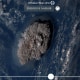 A satellite image taken Jan. 15, 2022, by Himawari-8, a Japanese weather satellite operated by Japan Meteorological Agency, shows a plume rising over Tonga when the underwater volcano Hunga Tonga-Hunga Ha'apai erupted.