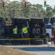 A military truck crashed in Onslow County, N.C. on Jan. 19, 2022.
