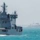 Image: Royal New Zealand Navy's HMNZS Aotearoa sails in the sea off the coast of Tonga