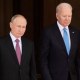 Image: President Joe Biden and Russian President Vladimir Putin, arrive to meet in Geneva, Switzerland, on June 16, 2021.