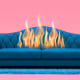 Photo Illustration: A therapist's couch on fire