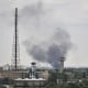 Smoke rises during shelling in Severodonetsk, Ukraine
