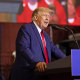 Donald Trump speaks at a rally in Casper, Wyo., on May 28, 2022.