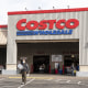 A person exits a Costco