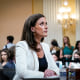 Image: Cassidy Hutchinson, former aide to Trump White House chief of staff Mark Meadows, listens as the House select committee investigating the Jan. 6 attack on the U.S. Capitol holds a hearing at the Capitol on June 28, 2022.