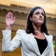 Cassidy Hutchinson, a top aide to former White House Chief of Staff Mark Meadows, is sworn in during the sixth hearing by the House Select Committee to Investigate the January 6th Attack on the U.S. Capitol on June 28, 2022.
