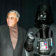 James Earl Jones and Darth Vader attend the charity premiere of Star Wars: Episode II - Attack of the Clones in New York on May 12, 2022.