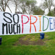 A sign celebrating the North Idaho Pride Alliance's Pride
