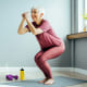 Senior woman doing balance exercise