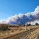 Smoke billows from the Bovee fire in Nebraska on Oct. 2, 2022.