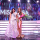 R’Bonney Gabriel, Miss Texas 2022, right, was named Miss USA 2022 on Monday night at the Grand Sierra Resort and Casino in Reno, Nevada.