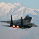 A U.S. Air Force F-15E Strike Eagle takes off from Bagram Air Field in Afghanistan in 2011.