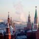 The Kremlin, viewed from the O2 Lounge restaurant on the roof of the Ritz-Carlton hotel, in Moscow, Russia on Dec. 11, 2020.