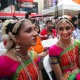 Dancers at the Diwali festival in New York City's Times Square on Oct. 7, 2017.