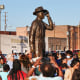 A statue of Emmett Till is unveiled in Greenwood, Miss.