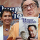 Florinda Meza y Roberto Gómez Bolaños en la presentación de su libro autobiográfico.