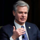 Image: Christopher FBI Director Christopher Wray speaks at the University of Michigan