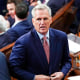 Rep. Kevin McCarthy stands on the floor during the opening day of the 118th Congress