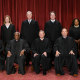 Top left, Amy Coney Barrett, Neil Gorsuch, Brett Kavanaugh and Ketanji Brown Jackson. Bottom left,  Sonia Sotomayor, Clarence Thomas, John Roberts, Samuel Alito and Elena Kagan in Washington