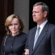 Supreme Court Chief Justice John Roberts and his wife Jane Roberts leave the Basilica of the National Shrine of the Immaculate Conception following the funeral of Associate Justice Antonin Scalia Feb. 20, 2016 in Washington, DC. 