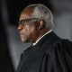 Clarence Thomas attends the ceremonial swearing-in ceremony for Amy Coney Barrett on the South Lawn of the White House