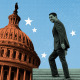 Photo illustration: Collage with images of Rep. Ro Khanna and the United States Capitol.