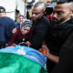 Image: Relatives mourn by the bodies of Palestinians killed in an Israeli raid earlier in the day, during their funeral in Jenin city in the occupied West Bank, on March 16, 2023.