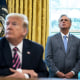 Then-President Donald Trump and then-House Minority Leader Kevin McCarthy in the Oval Office of the White House