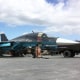 Soldiers prepare a Suchoi Su-34 jet at the Russian Hamaimim airbase