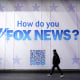 A person walks past the Fox News headquarters in New York City