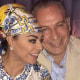 La actriz Yadhira Carrillo con su esposo Juan Collado de fiesta.