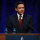 Ron DeSantis at Hillsdale College in Hillsdale, Mich.