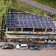 Solar panels on the roof of businesses in Castaner, Puerto Rico, Nov. 14, 2022.
