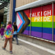 An LGBTQ pride mural in downtown Raleigh