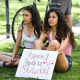 Abortion rights activists at a rally in Delray Beach, Fla. on May 14, 2022