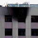 Char marks are seen after an apartment fire in Dubai, United Arab Emirates