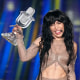 Loreen of Sweden celebrates with the trophy after winning the Grand Final of the Eurovision Song Contest in Liverpool, England, Saturday, May 13, 2023. 