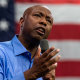 Sen. Tim Scott, R-S.C., launches his presidential campaign in North Charleston, S.C., on May 22, 2023.