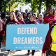 People rally outside the Capitol in support of the Deferred Action for Childhood Arrivals (DACA), during a demonstration on Capitol Hill on Oct. 6, 2022. 