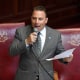 State Sen. Rob Sampson, R-Wolcott speaks during special session at the State Capitol, Tuesday, July 28, 2020, in Hartford, Conn.