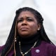 Rep. Cori Bush, D-Mo., attends a news conference outside the Capitol on Dec. 10, 2021.