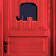 Photo illustration of a repeating door with an elephant cut out of it.