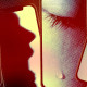 Photo Illustration: Four phone screens showing different images, including a silhouette of a man yell and a woman crying