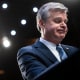 FBI director Christopher Wray testifies during a Senate Intelligence Committee hearing on Capitol Hill on March 8, 2023.