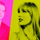 Photo illustration of Matty Healy and Taylor Swift