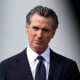 Gavin Newsom during a press conference in San Francisco