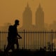 Image: People walk in Central Park as smoke from wildfires in Canada cause hazy conditions in New York on June 7, 2023.