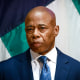 Mayor Eric Adams during a press conference at NYPD Headquarters in April 2023.Y